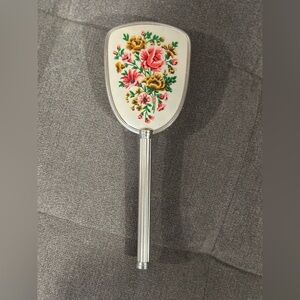 Floral Embroidered Victorian Replica Vanity Brush - shabby chic